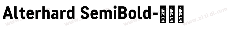 Alterhard SemiBold字体转换